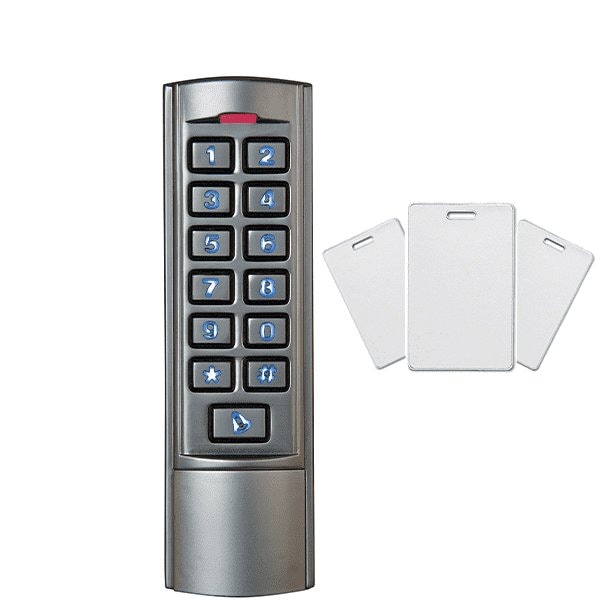 Camden:  Slim-line stand alone prox. reader & keypad, 1 relay, 2,000 users